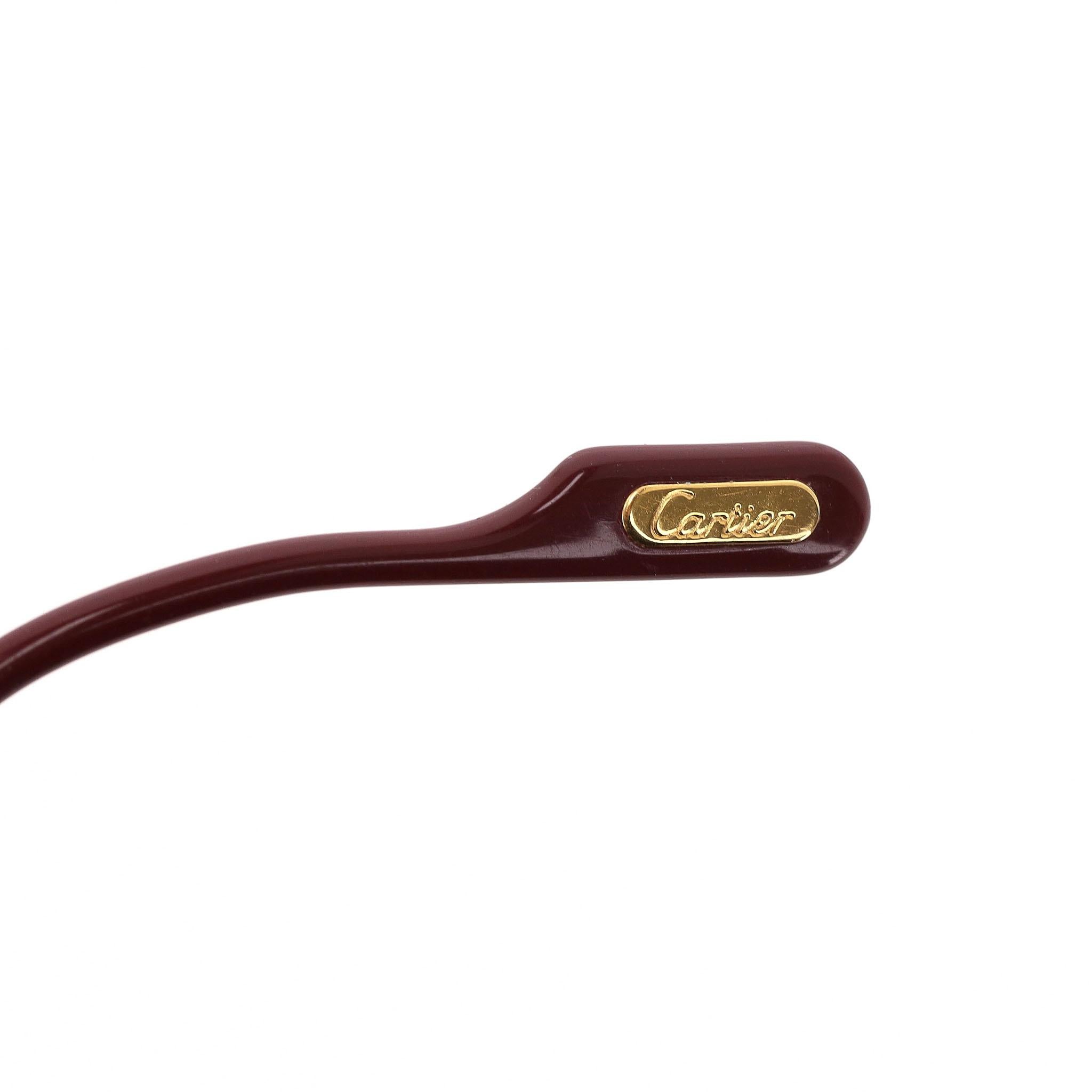 Cartier Rimless Oval Sunglasses In Good Condition In London, GB