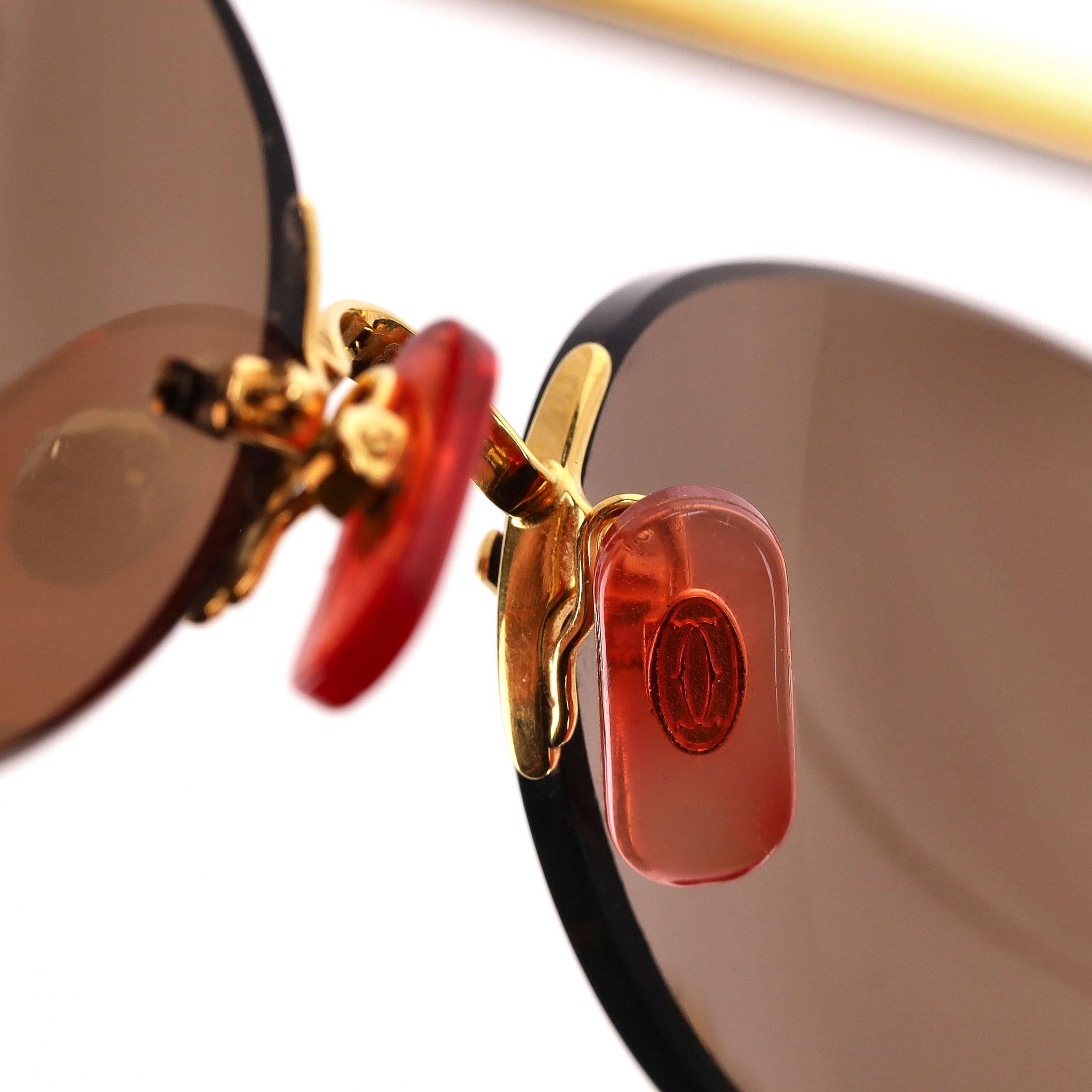 Cartier Rimless Oval Sunglasses 2