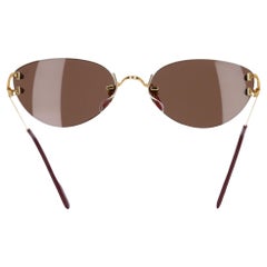Cartier Rimless Oval Sunglasses