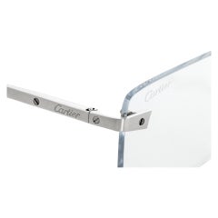 Cartier Rimless Silver Frame Glasses