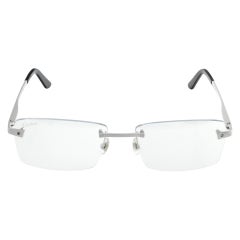 Vintage Cartier Rimless Silver Frame Glasses