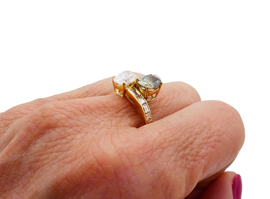 Cartier Ring 18k Gold Chameleon Diamond Bypass Cocktail Ring 4