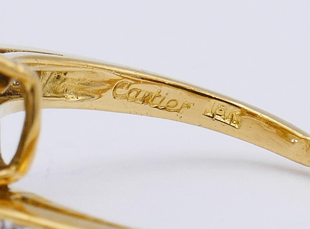 Cartier Ring 18k Gold Chameleon Diamond Bypass Cocktail Ring 1