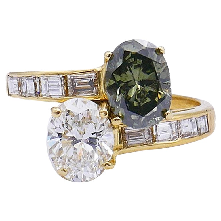 Cartier Bypass-Cocktailring, 18 Karat Gold, Chameleon-Diamant
