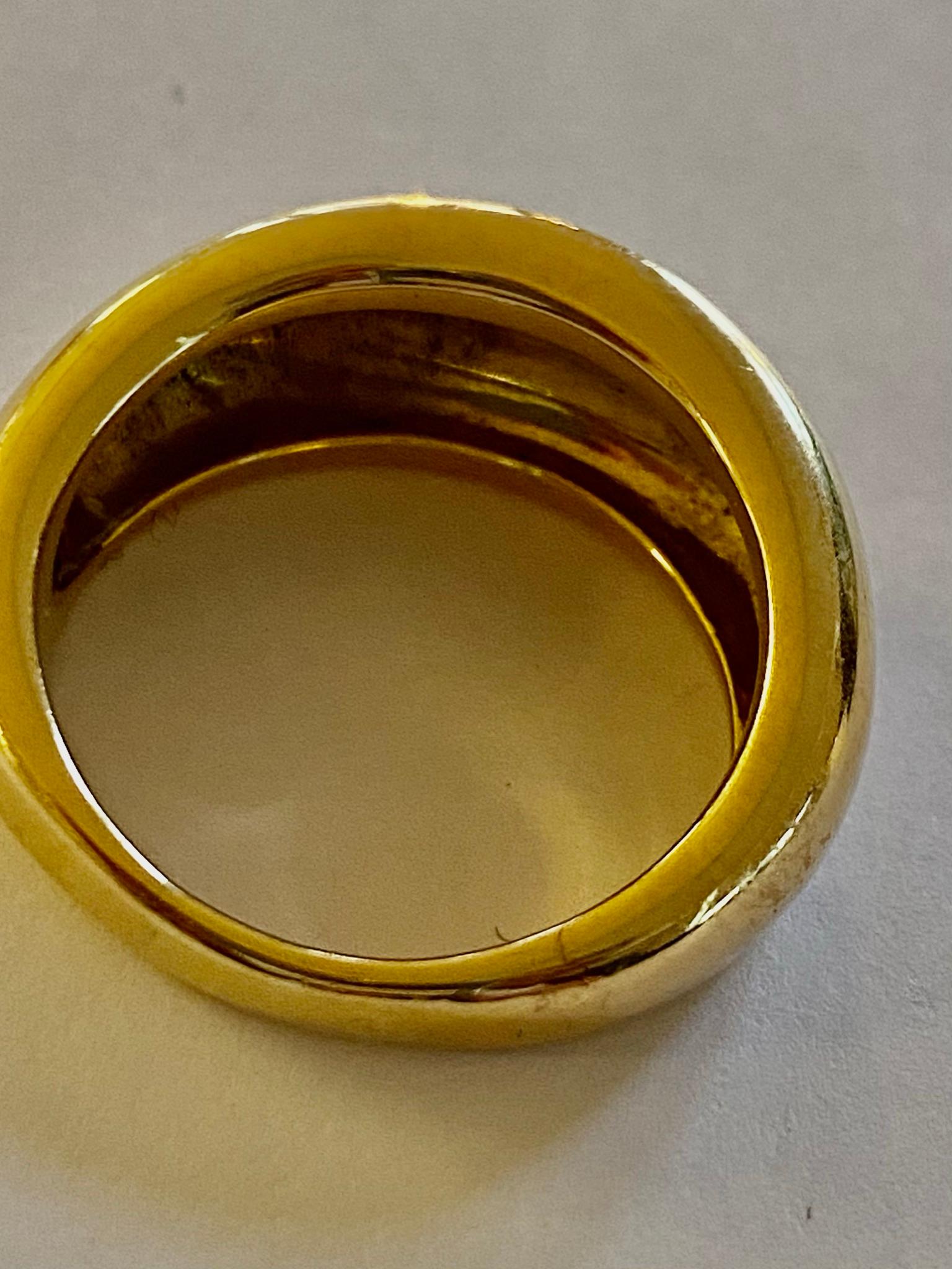 Modern Cartier Ring, 18 Karat Yellow Gold for Man, Signet Ring