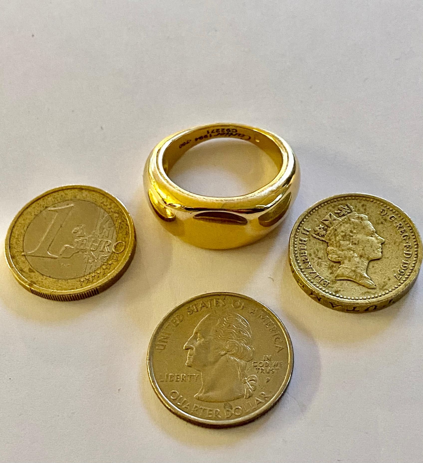 Cartier Ring:: 18 Karat Gelbgold für Männer:: Siegelring 3