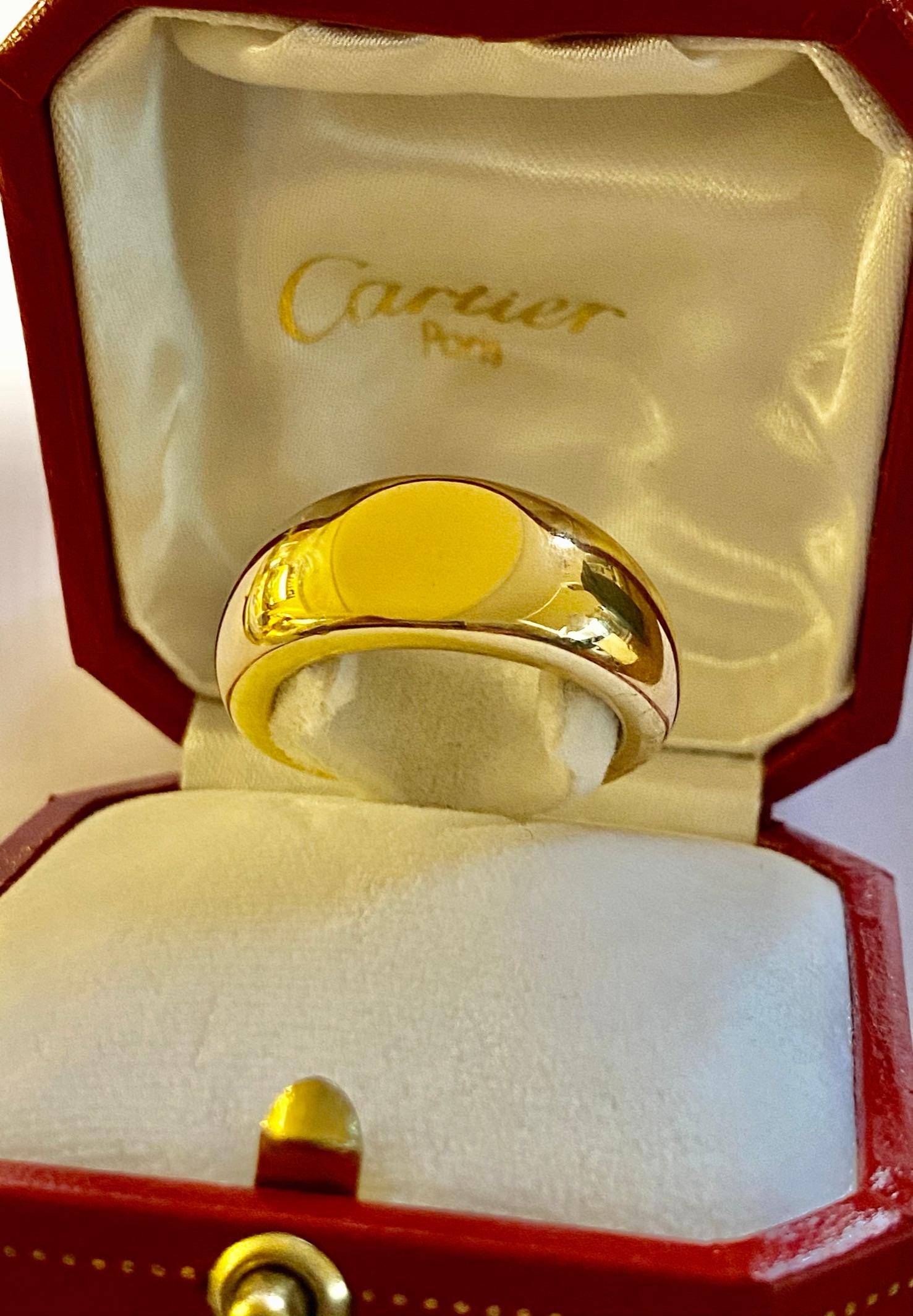 Cartier Ring, 18 Karat Yellow Gold for Man, Signet Ring 1