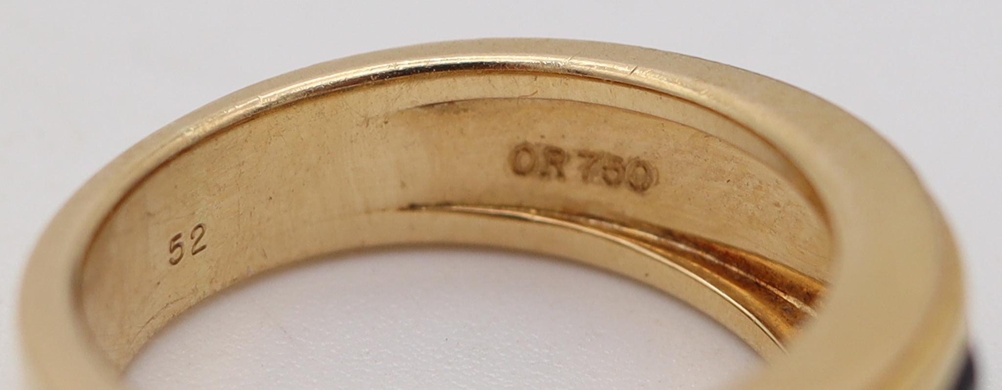 CARTIER Bague en or jaune 18Kt avec 1.54 Ctw en saphirs et diamants Excellent état - En vente à Miami, FL