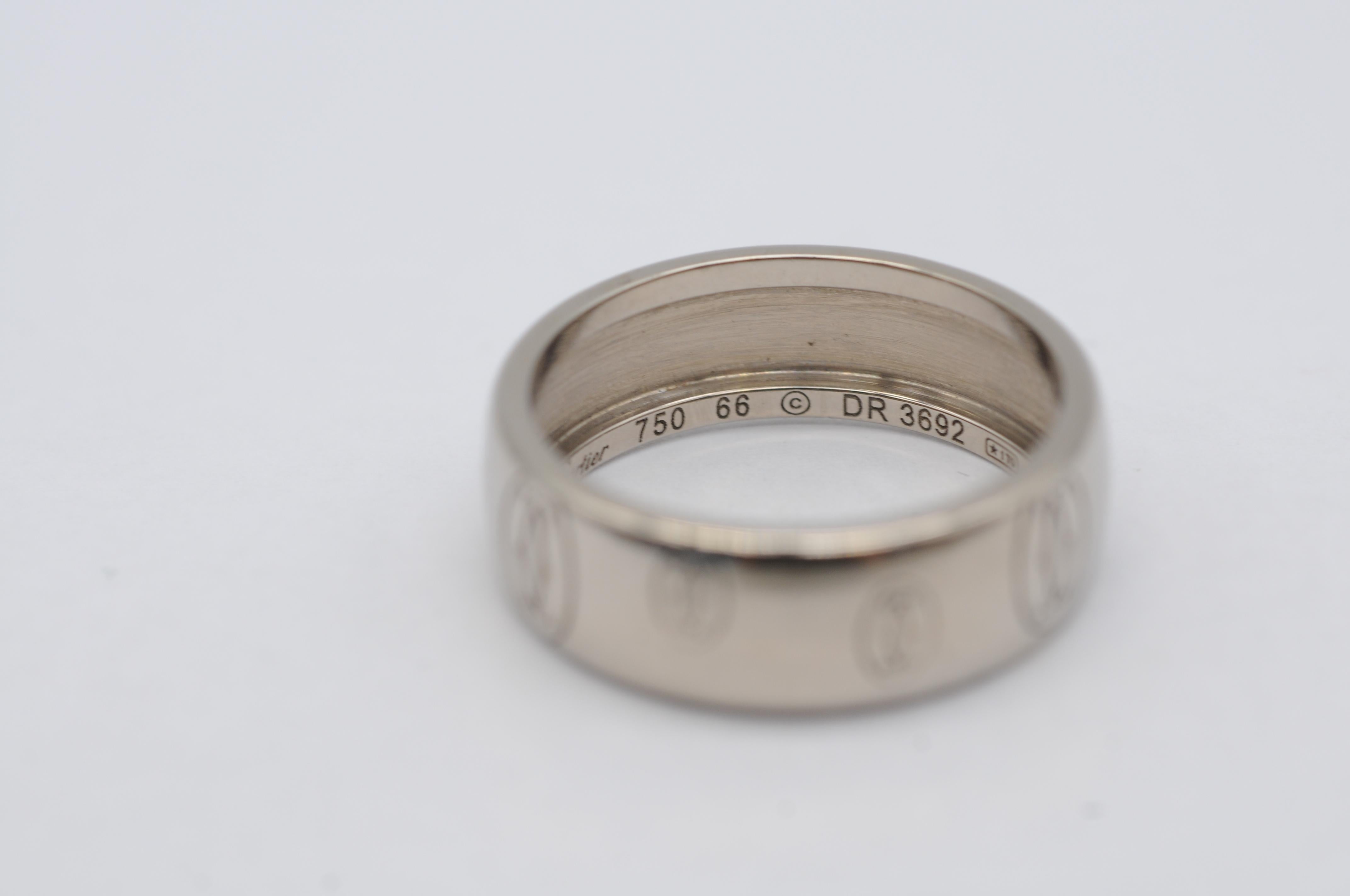 Aesthetic Movement Cartier ring in 18k white gold For Sale