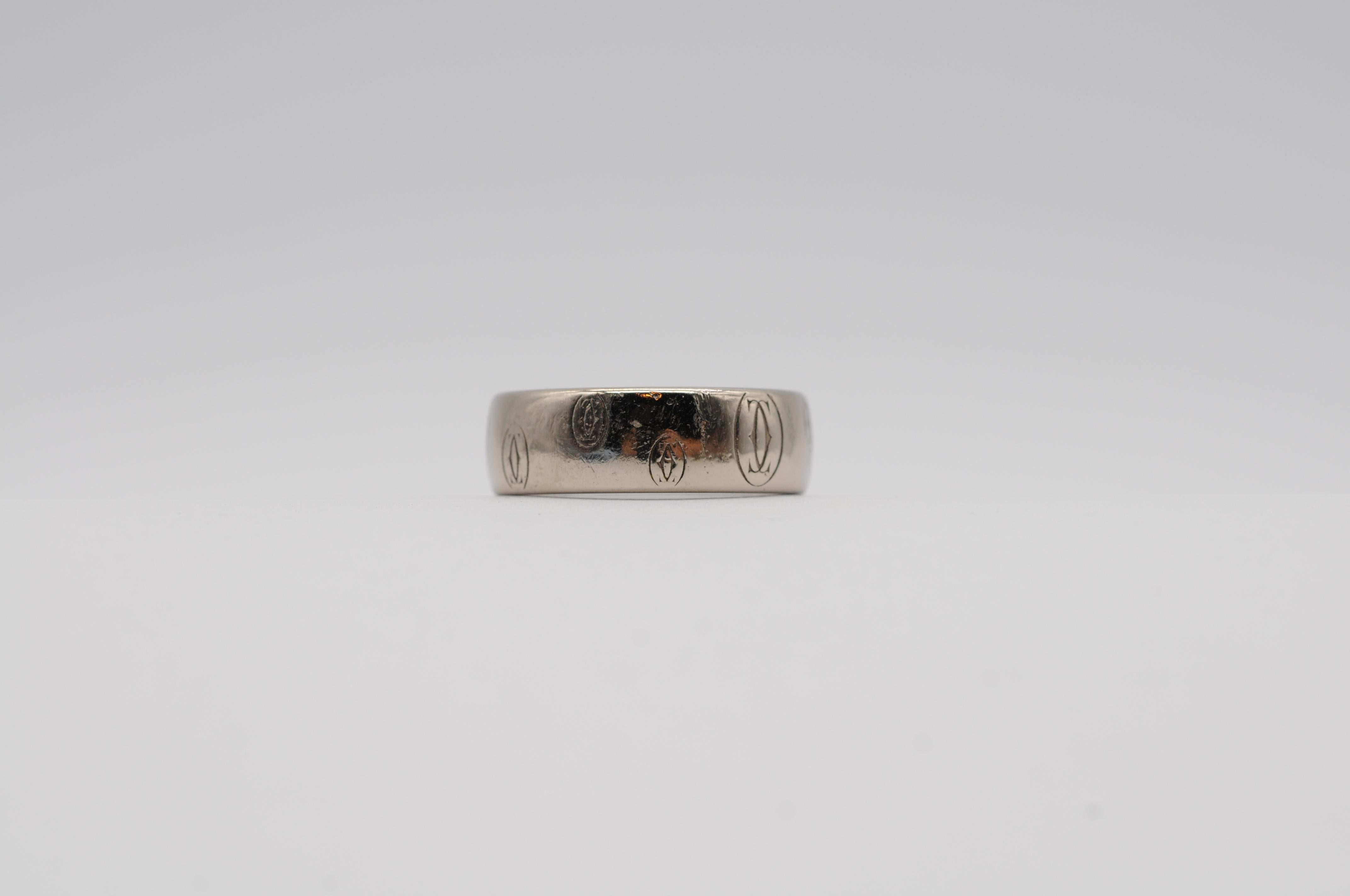 Cartier ring in 18k white gold For Sale 4