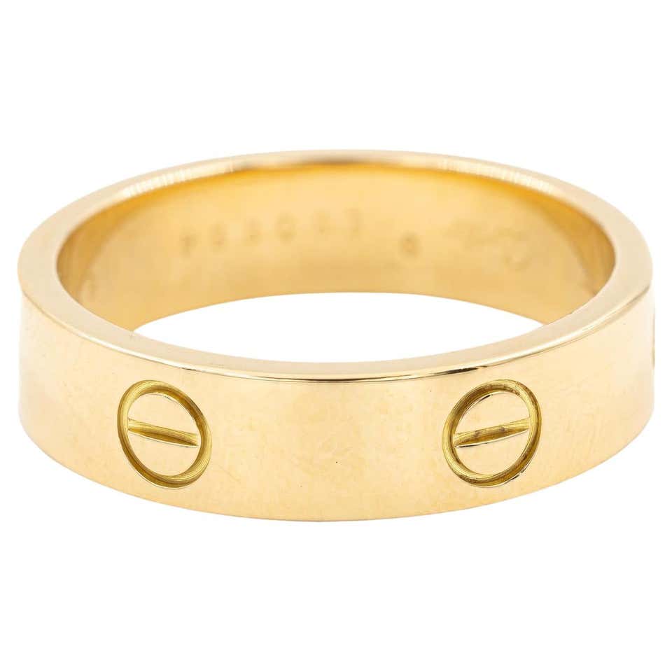 Cartier Love Ring, 18 Karat Yellow Gold For Sale at 1stDibs