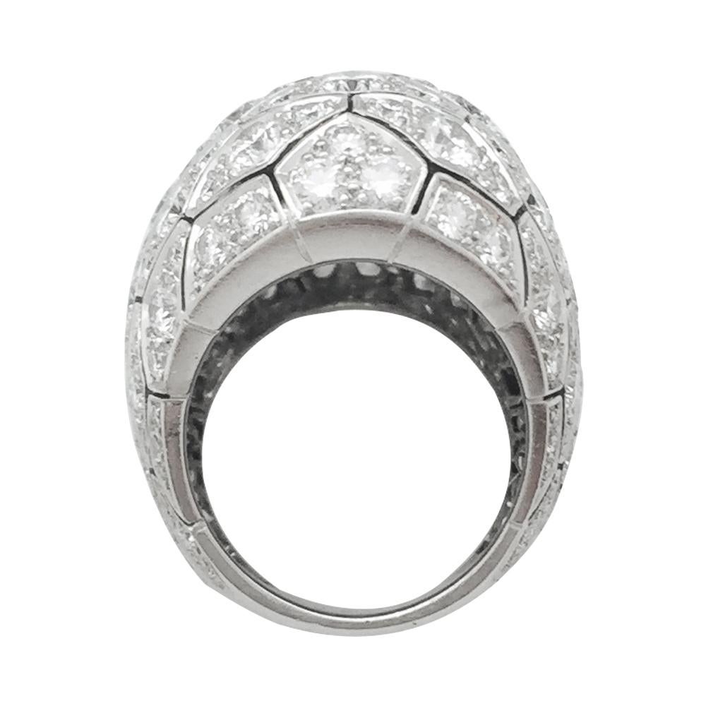 Contemporary Cartier Ring, Serpentine Collection Set with Diamonds