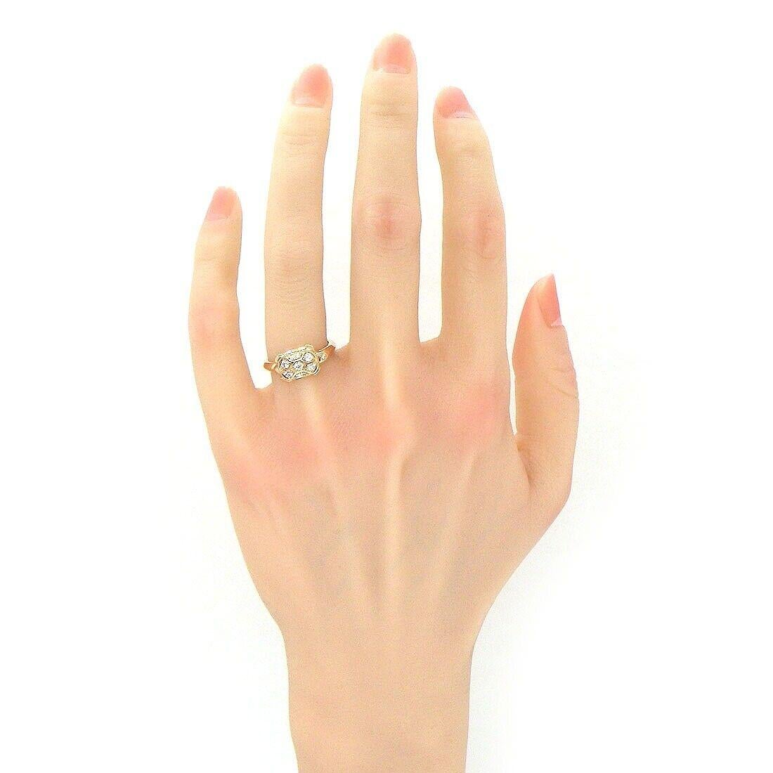 Round Cut Cartier Ring Tortue Turtle Motif Rare Item 9P Diamond 750 Rose Gold #54 US7 For Sale