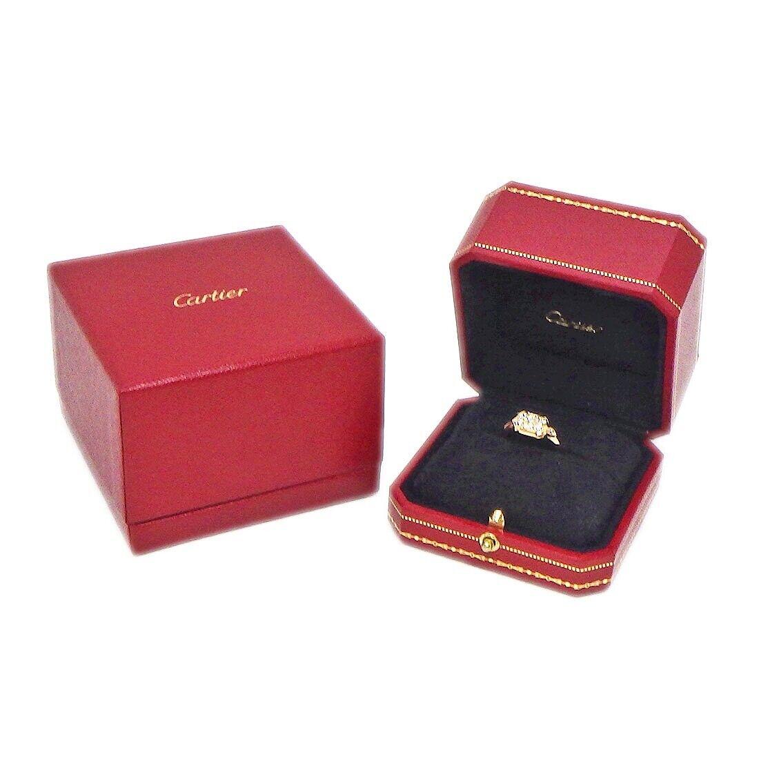 Cartier Ring Tortue Turtle Motif Rare Item 9P Diamond 750 Rose Gold #54 US7 In Excellent Condition For Sale In New York, NY