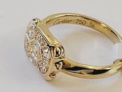 Cartier Ring Tortue Turtle Motif Rare Item 9P Diamond 750 Rose Gold