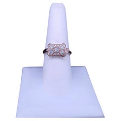 Cartier Ring Tortue Turtle Motif Rare Item 9P Diamond 750 Rose Gold