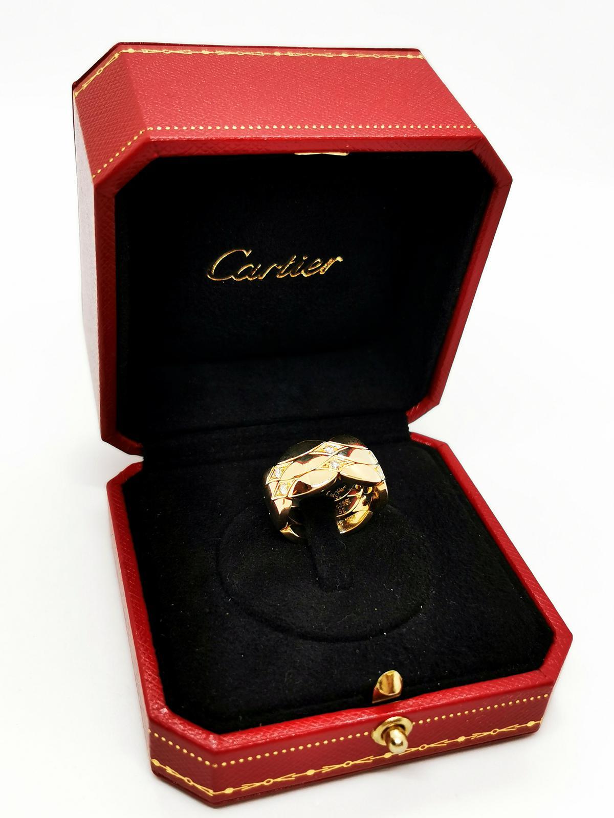 Cartier Ring Yellow Gold Diamond In Excellent Condition For Sale In PARIS, FR