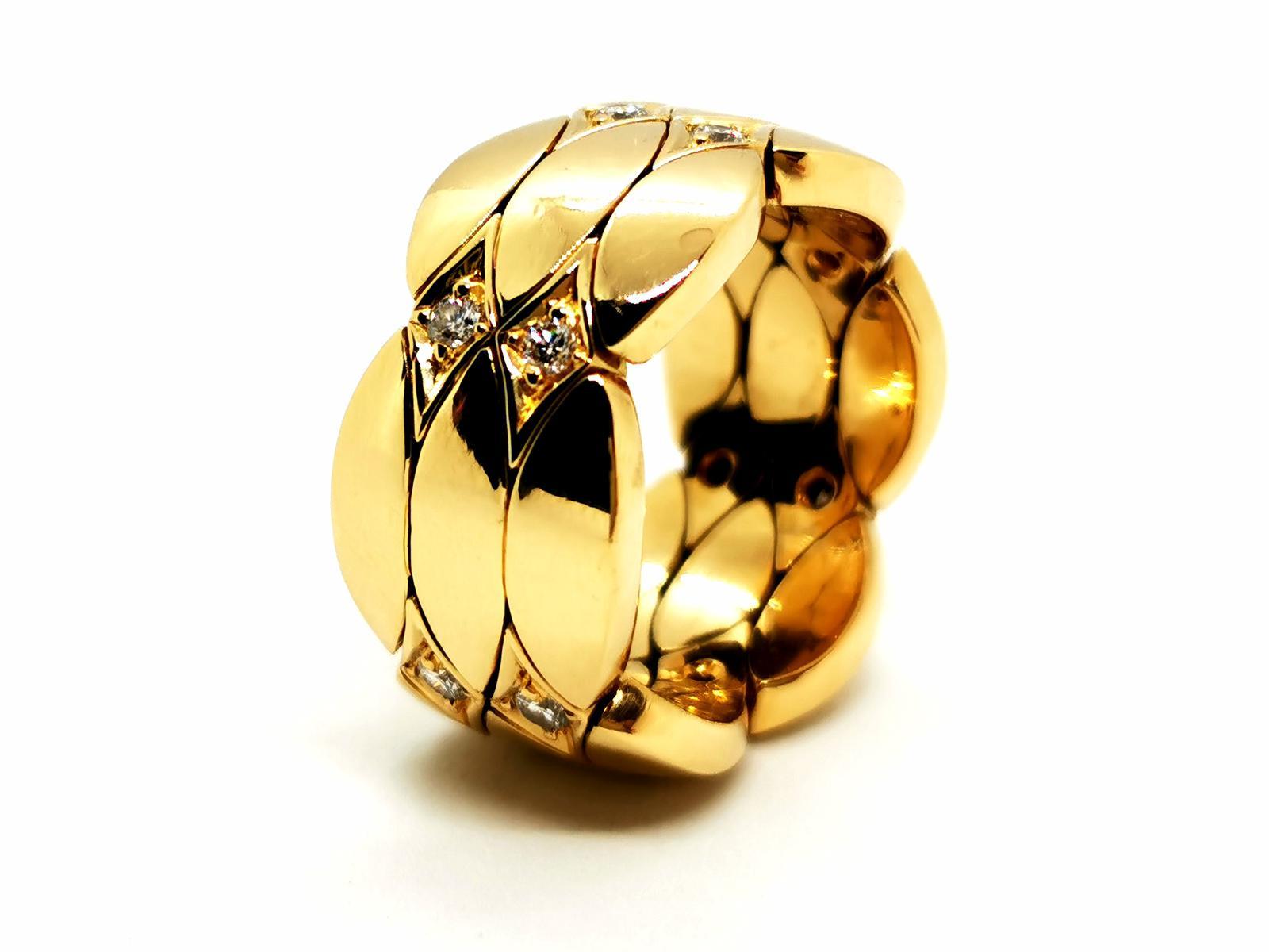 Women's Cartier Ring Yellow Gold Diamond For Sale