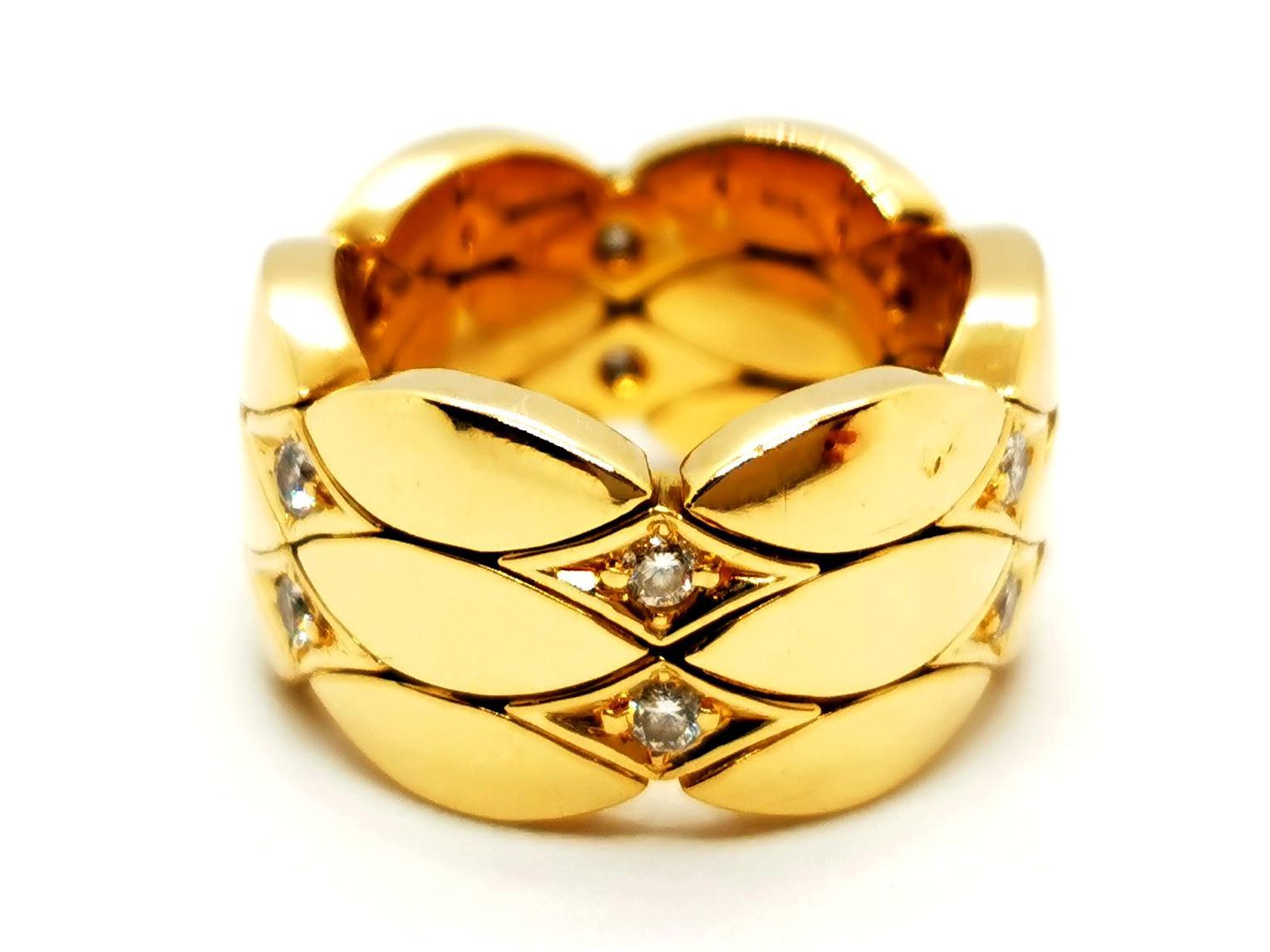 Brilliant Cut Cartier Ring Yellow Gold Diamond For Sale