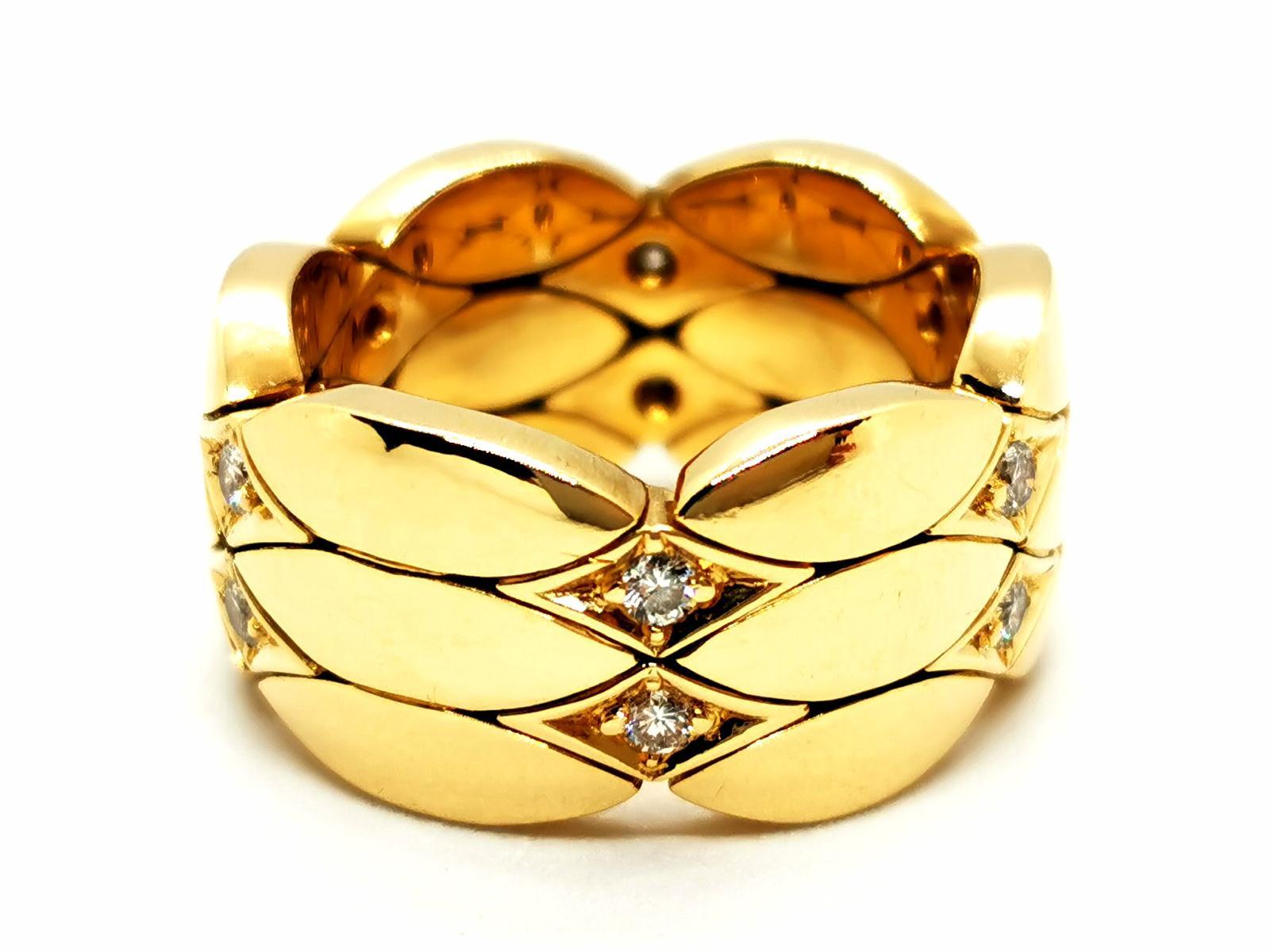 Cartier Ring Yellow Gold Diamond In Excellent Condition For Sale In PARIS, FR