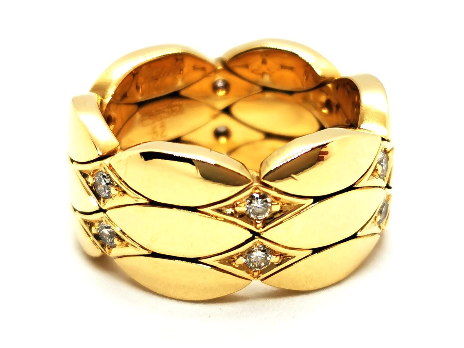 Women's Cartier Ring Yellow Gold Diamond For Sale