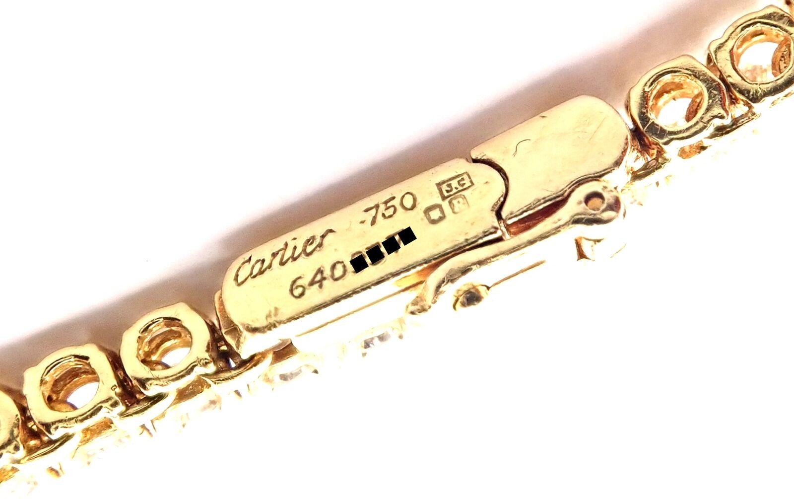 Cartier Riviera Graduated 20ct Diamond Yellow Gold Tennis Necklace 1
