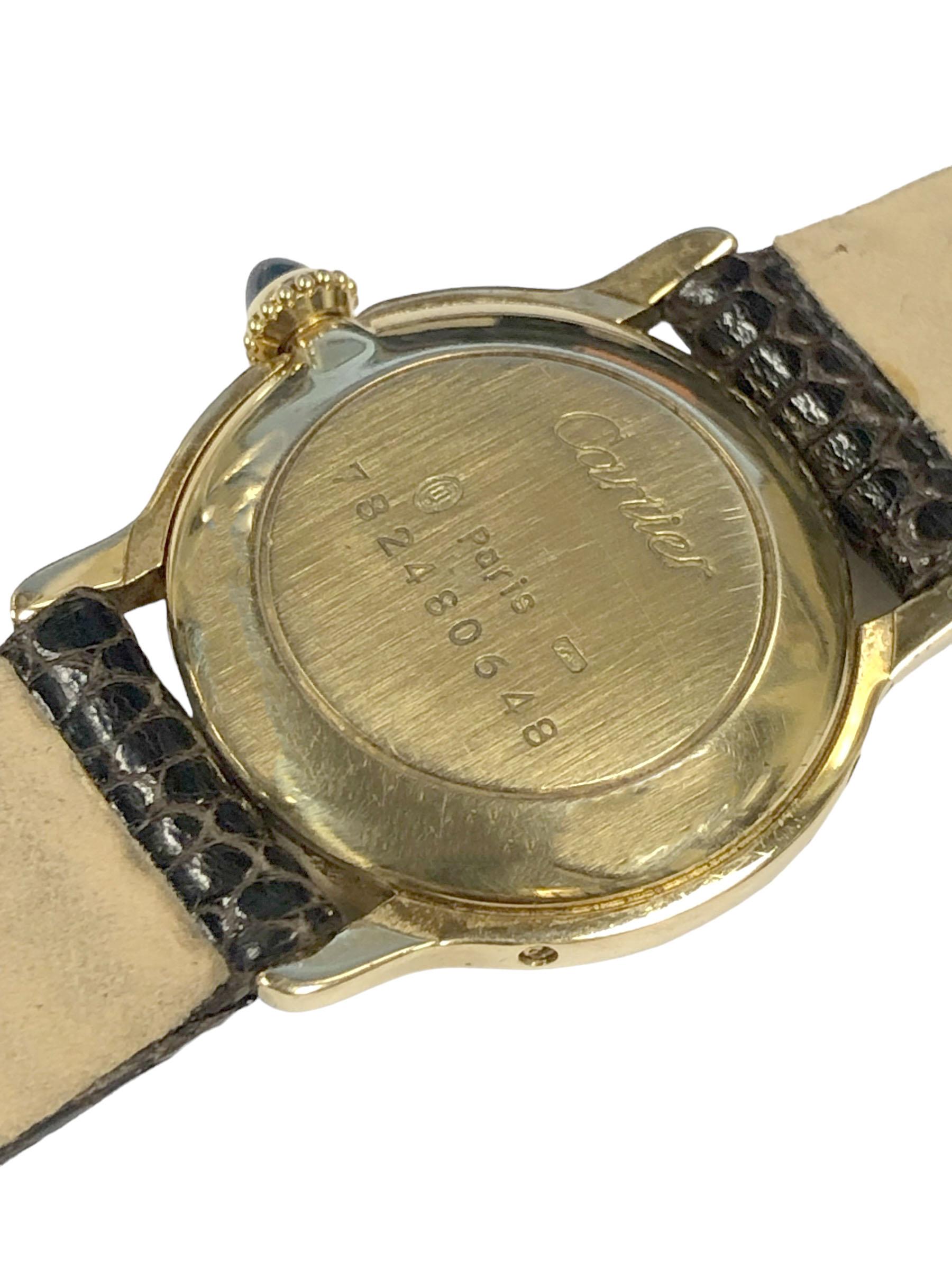 Cartier Riviera Paris Vintage Gelbgold Damen Mechanische Armbanduhr, Riviera Paris im Zustand „Hervorragend“ im Angebot in Chicago, IL