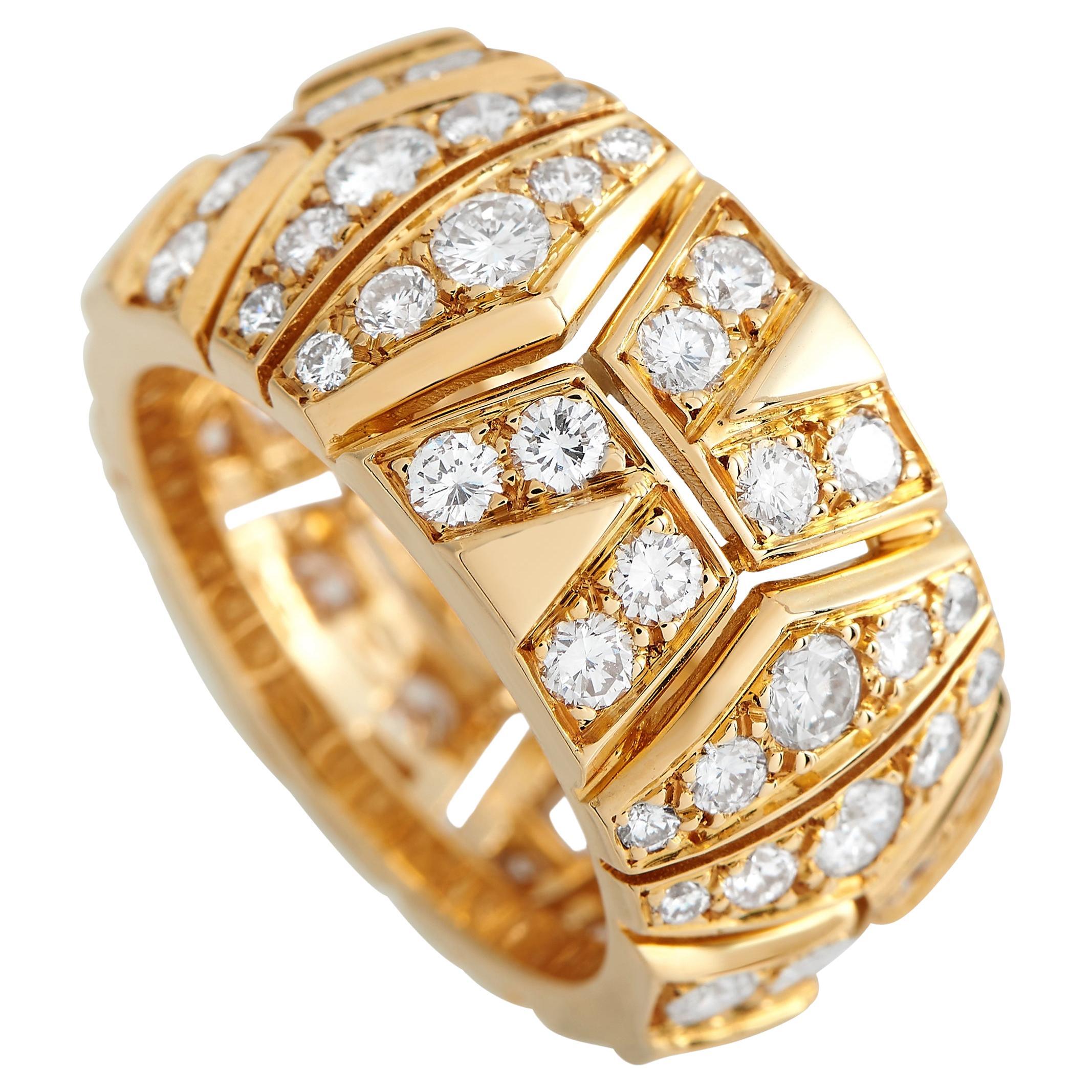 Cartier Rivoli 18 Karat Gelbgold 2,25 Karat Diamantring CA10-101023 im Angebot