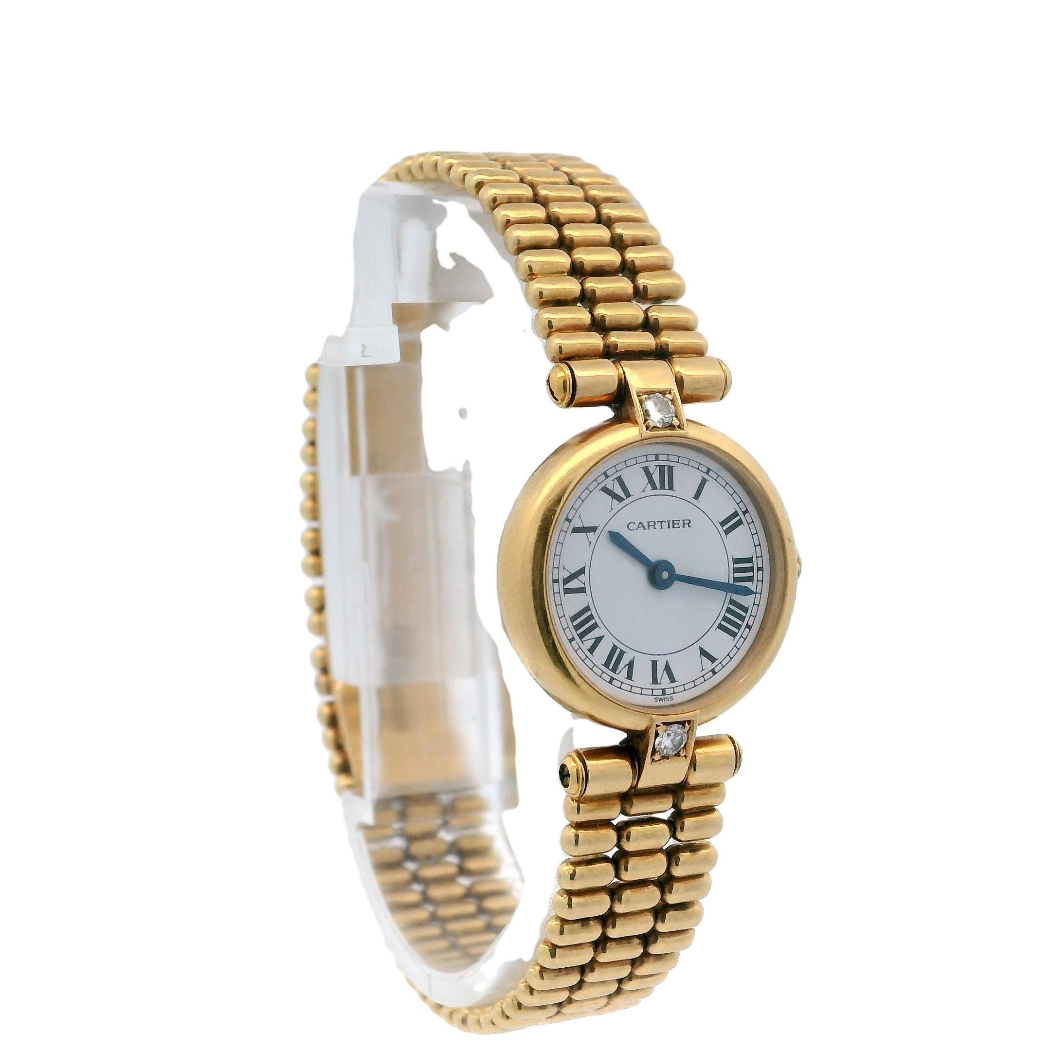 Cartier Rivoli: 18 Karat Gelbgold Damenuhr im Zustand „Gut“ in Great Neck Plaza, NY