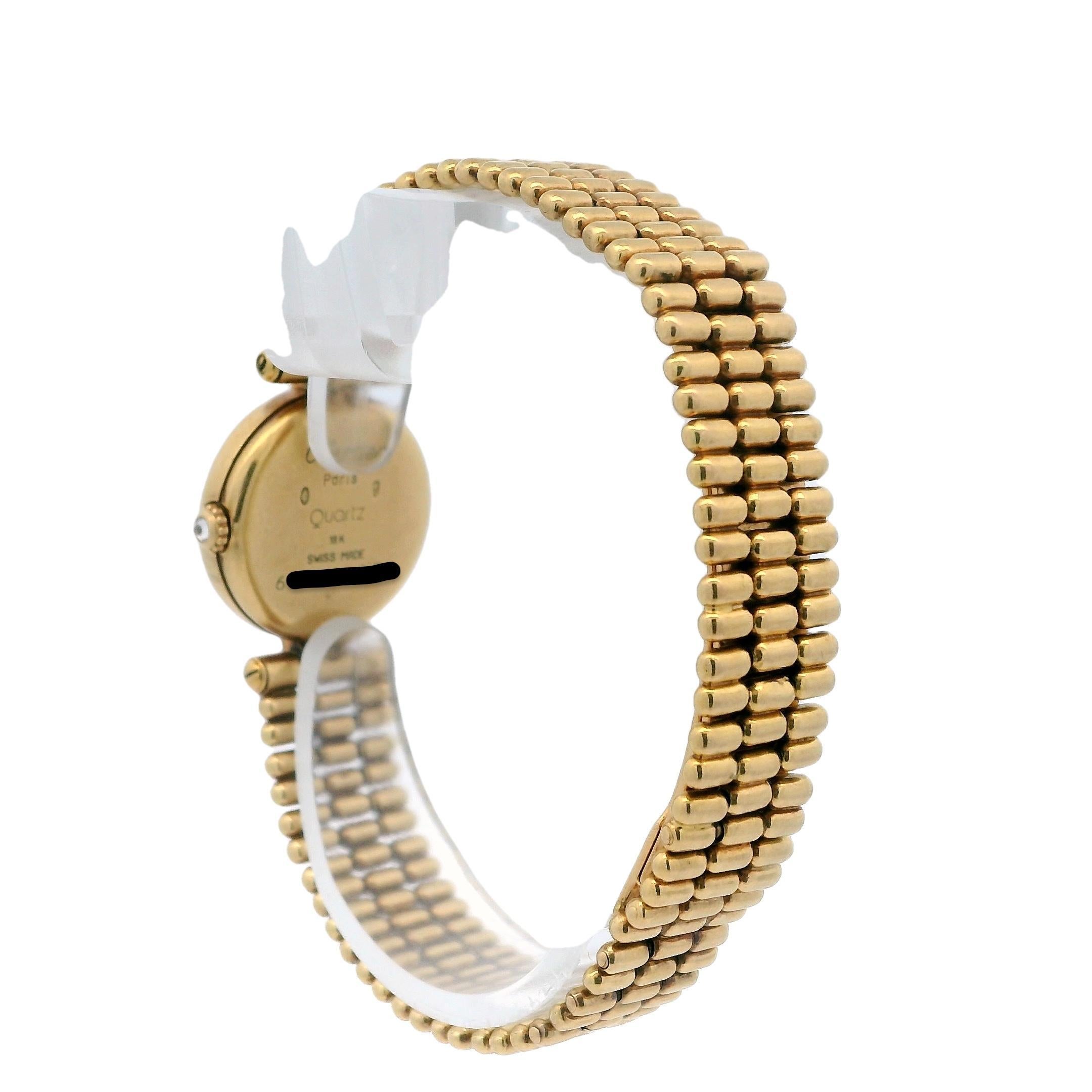 Cartier Rivoli: 18 Karat Gelbgold Damenuhr 2