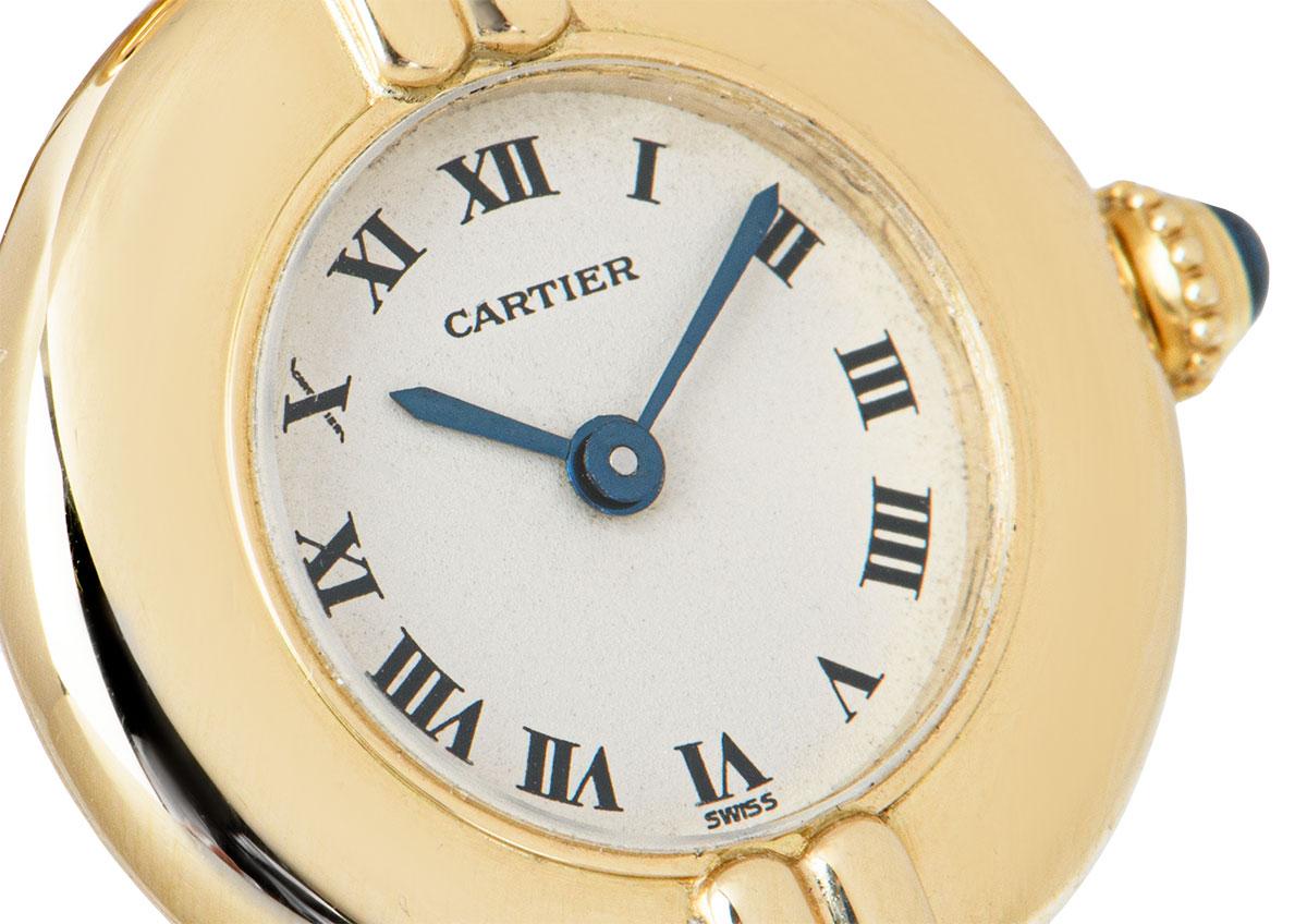 cartier round face watch