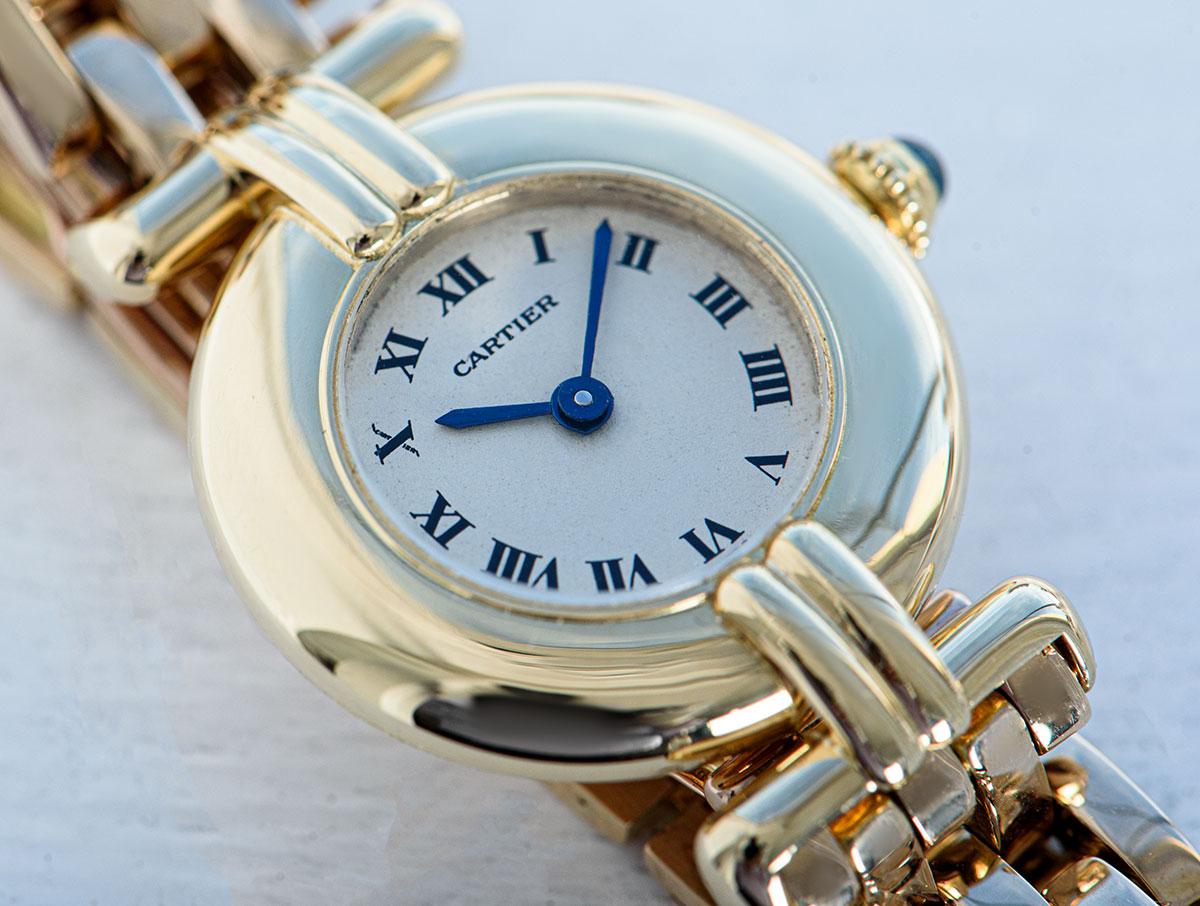 Cartier Rivoli Women's 18k Yellow Gold Silver Dial Watch 1