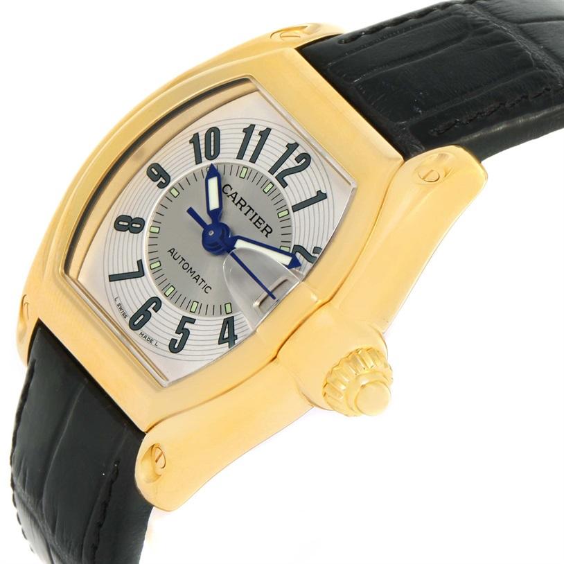 Cartier Roadster 18 Karat Yellow Gold Silver Dial Large Watch W62005V2 6