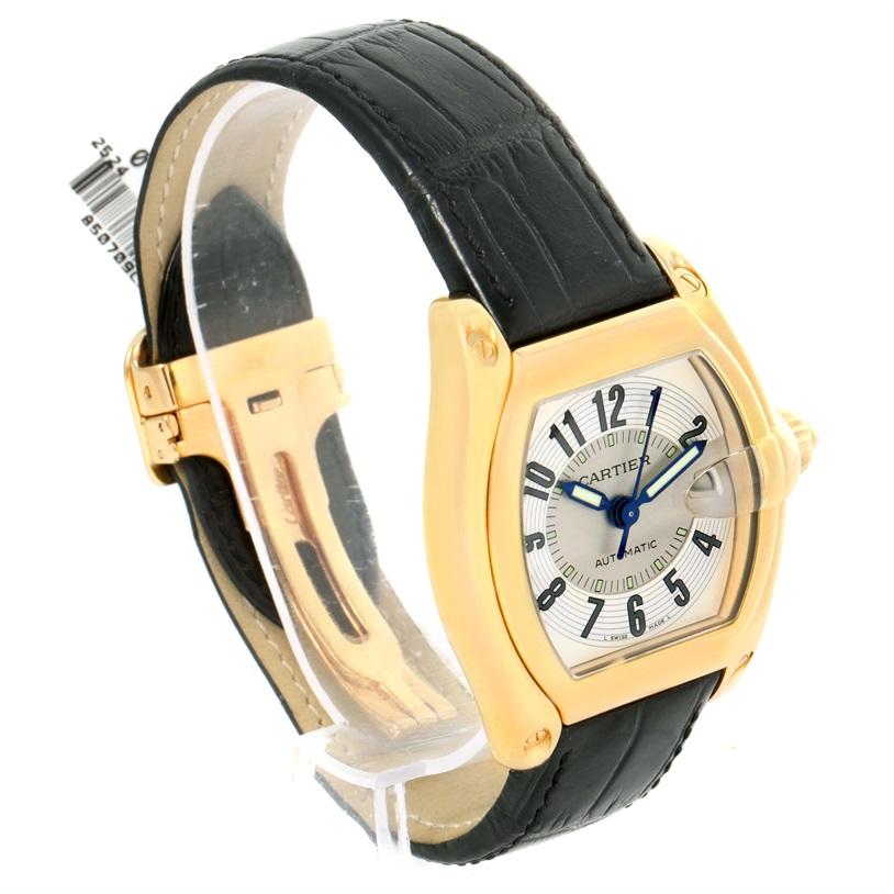 Cartier Roadster 18 Karat Yellow Gold Silver Dial Large Watch W62005V2 4