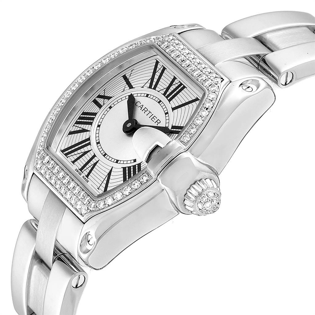 Women's Cartier Roadster 18 Karat White Gold Diamond Ladies Watch WE5002X2