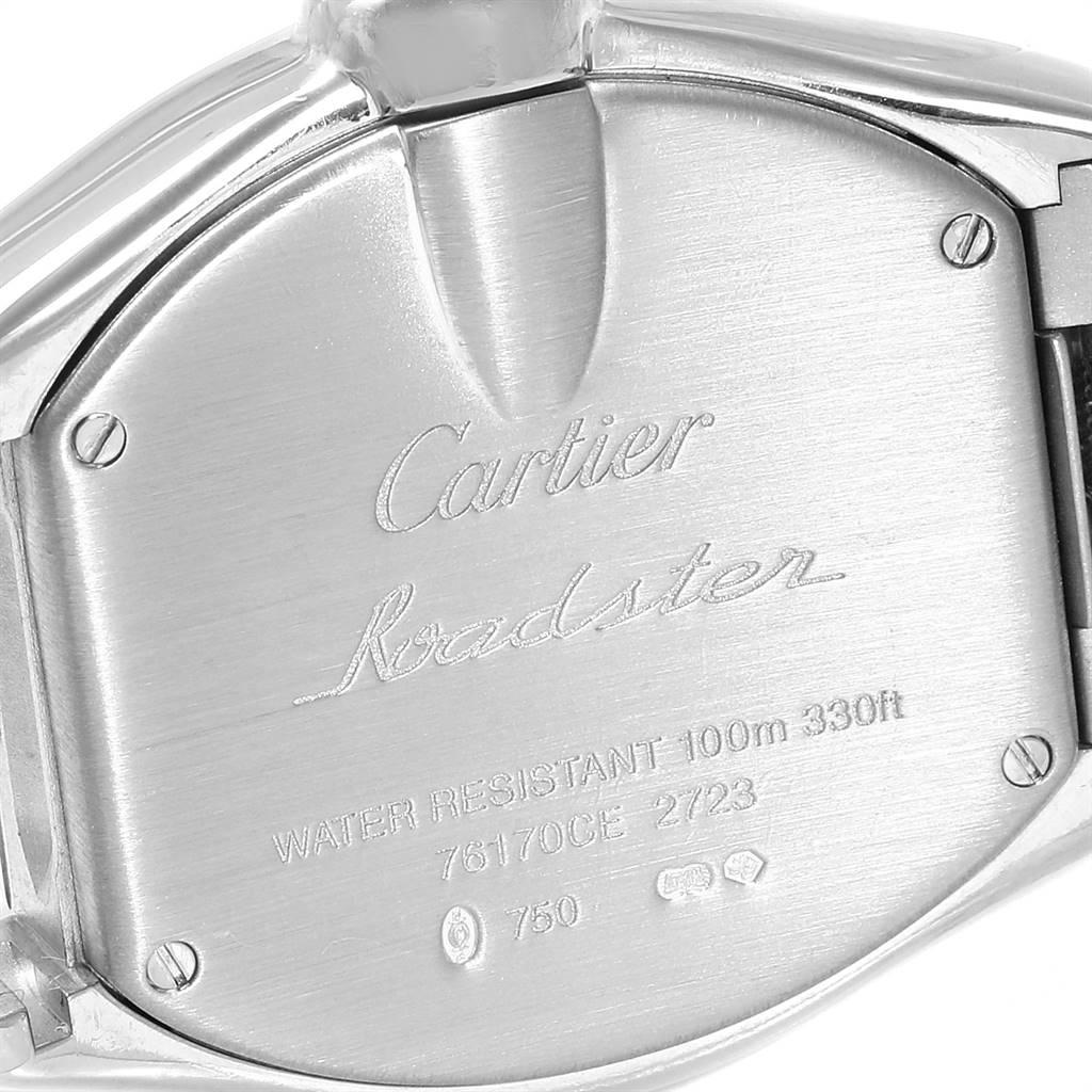 Cartier Roadster 18 Karat White Gold Diamond Ladies Watch WE5002X2 1