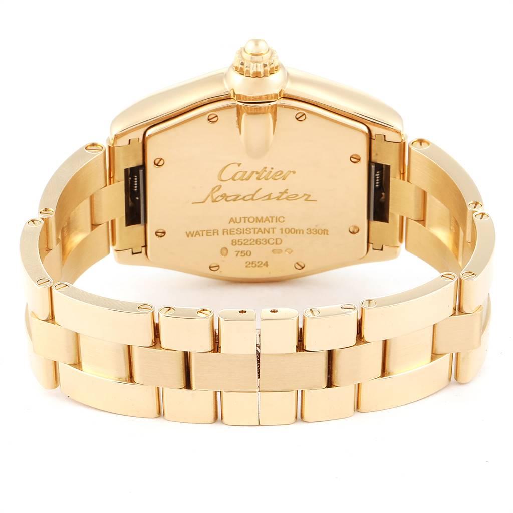 Cartier Roadster 18 Karat Yellow Gold Large Men's Watch W62005V1 1