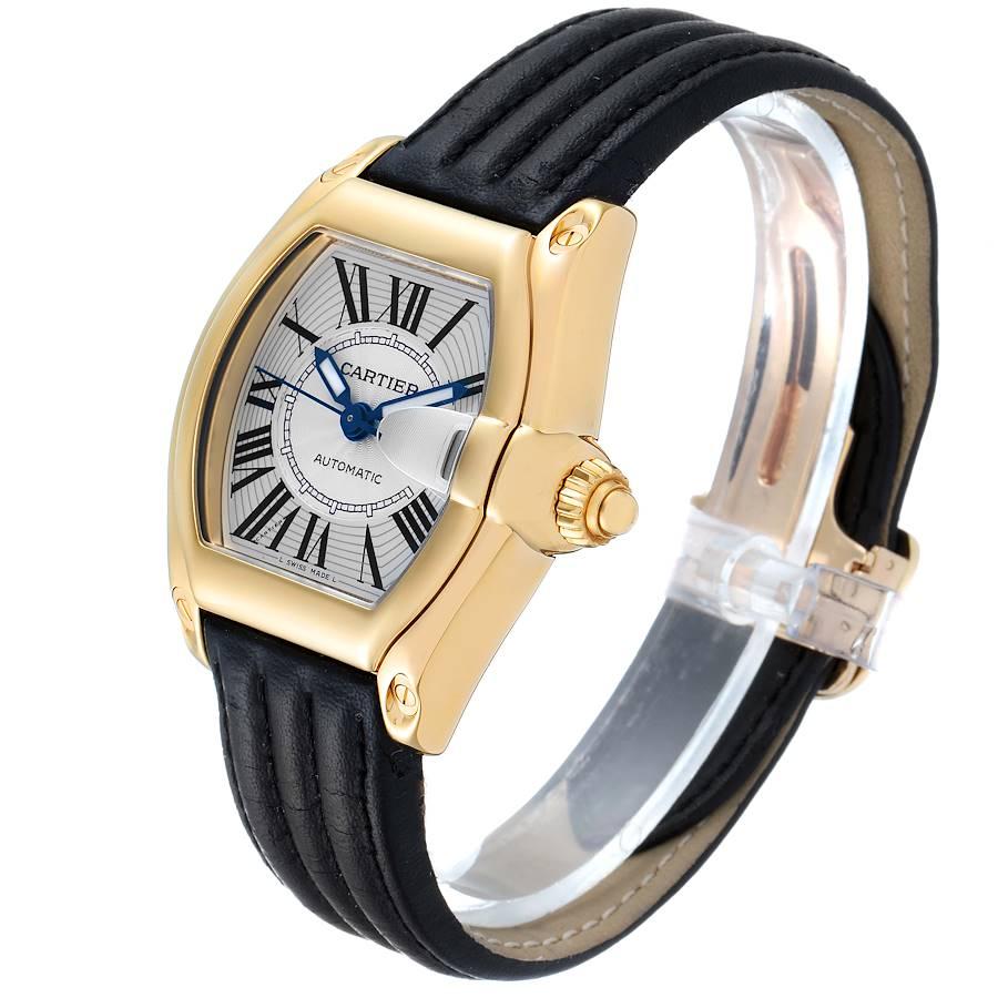 Große Herrenuhr Cartier Roadster 18 Karat Gelbgold W62005V2 im Angebot 1