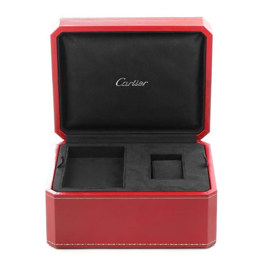 Große Herrenuhr Cartier Roadster 18 Karat Gelbgold W62005V2 im Angebot 5