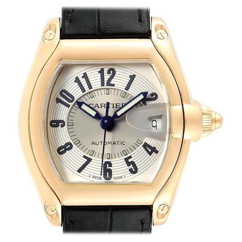 cartier roadster mens gold watch