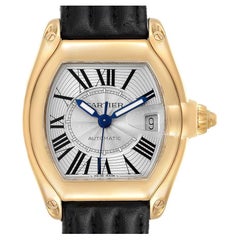 Cartier, grande montre pour homme Roadster en or jaune 18 carats W62005V2