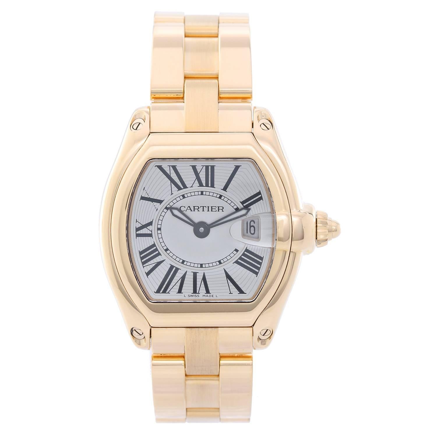 Cartier Yellow Gold Roadster Quartz Wristwatch Ref W62018V1