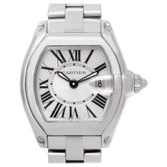 Cartier Roadster "24344" W62016V3 Stainless Steel Silver Guilloche Dial Quartz
