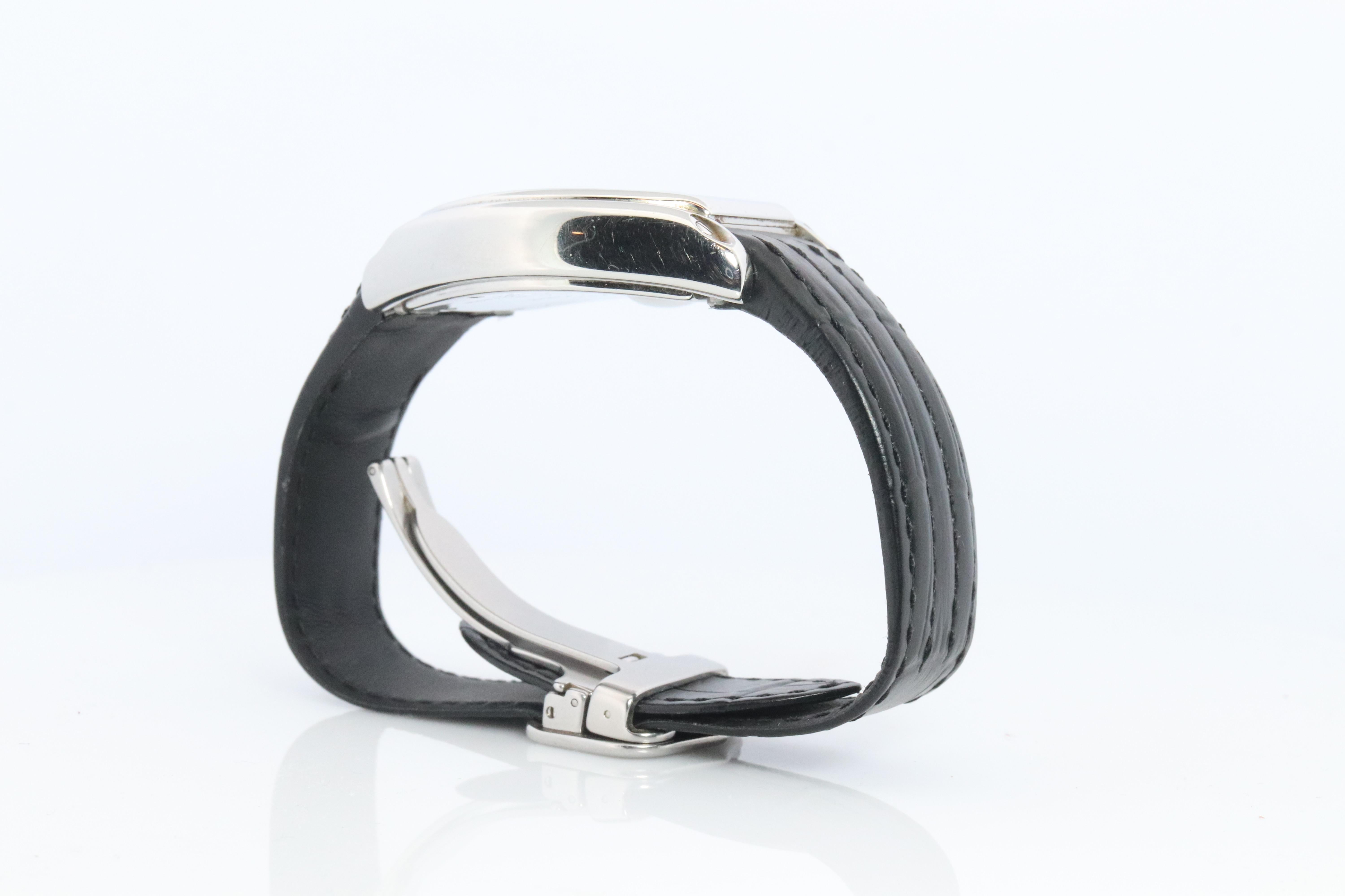 Cartier Roadster 2510. Orologio da uomo Cartier Automatic W62041V3 con quadrante nero in vendita 8