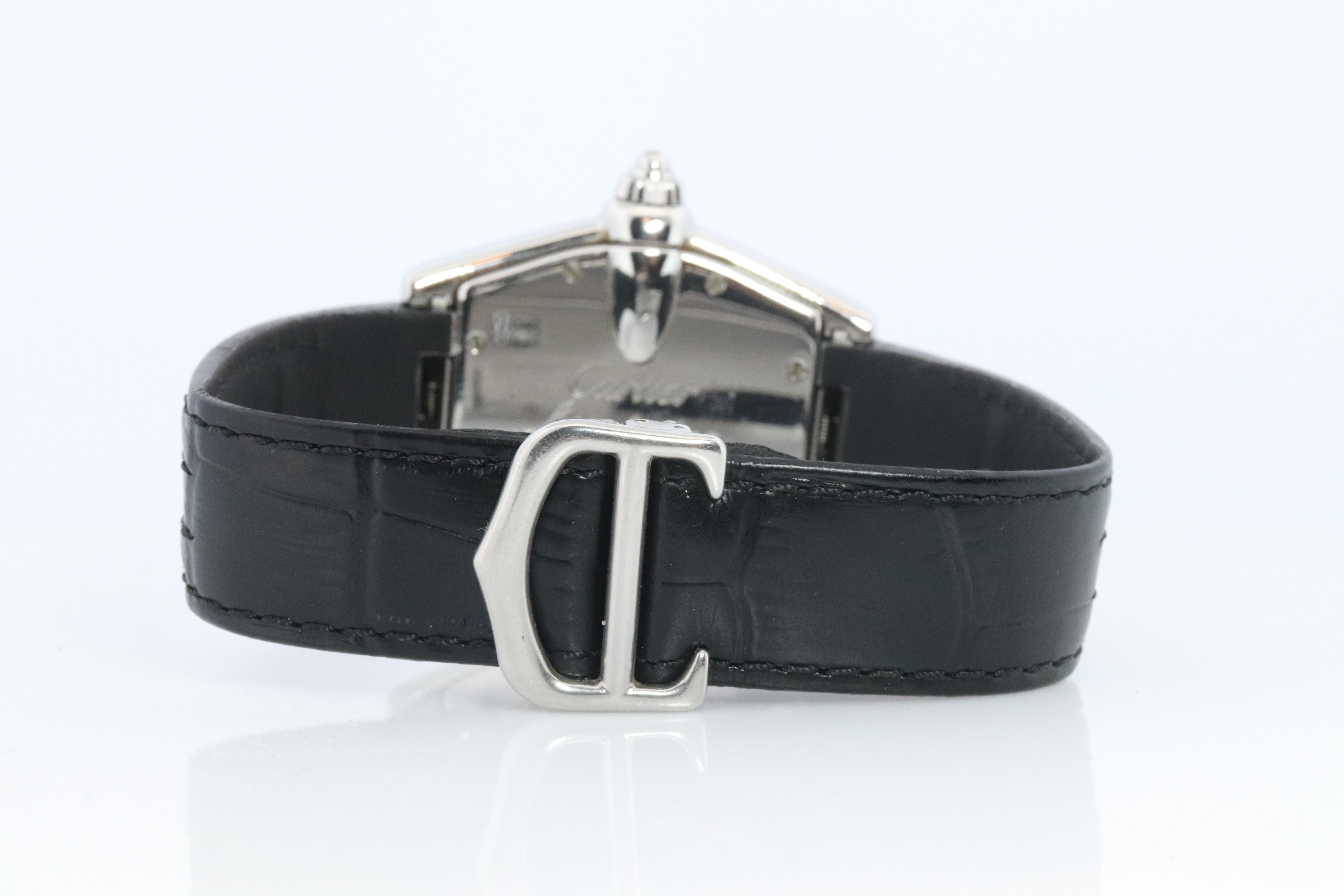 Cartier Roadster 2510. Orologio da uomo Cartier Automatic W62041V3 con quadrante nero in vendita 2