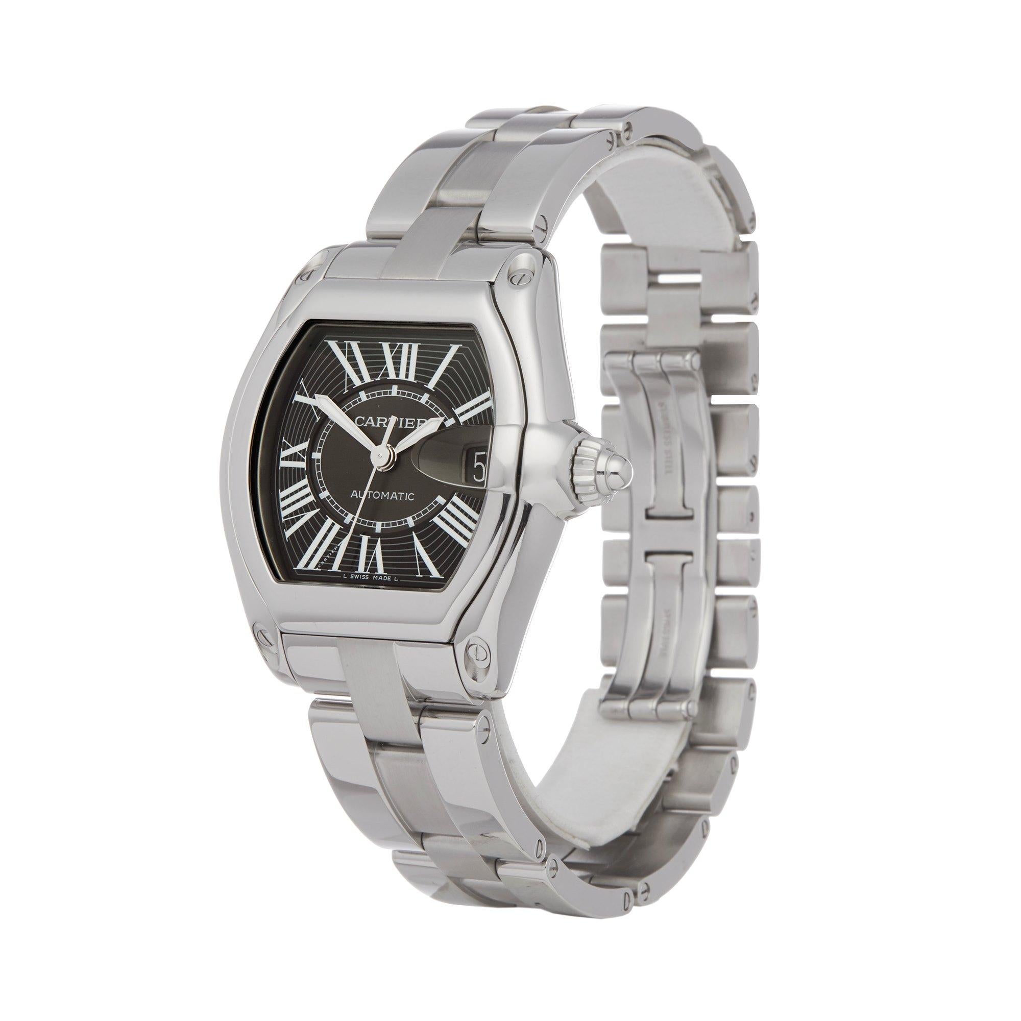 Xupes Reference: W007560
Manufacturer: Cartier
Model: Roadster
Model Variant: 
Model Number: 2510
Age: 25-12-2005
Gender: Men
Complete With: Cartier Box, Manual, Guarantee, Spare Strap & Service Card Dated 7th November 2019
Dial: Black Roman
Glass: