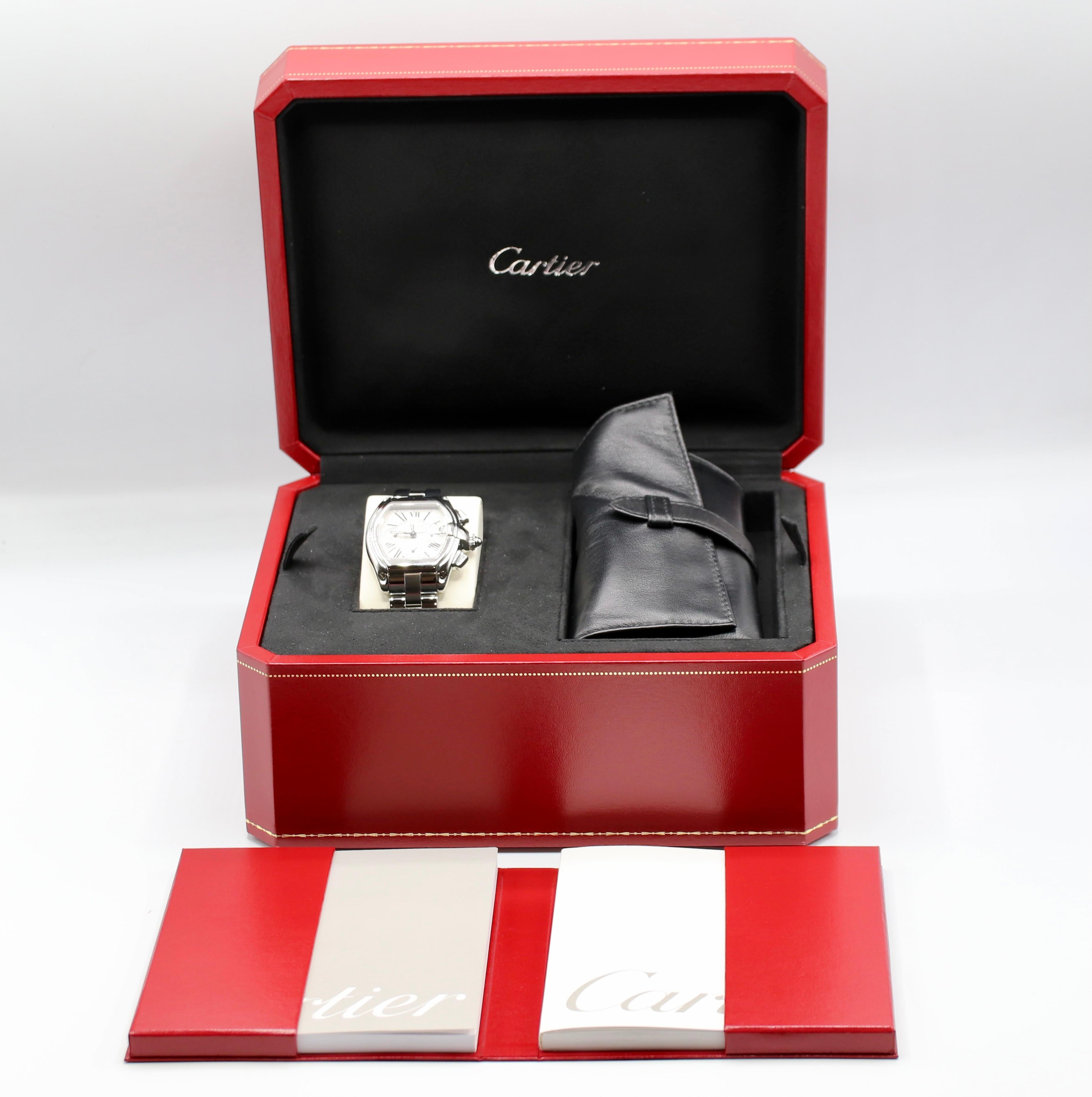 Cartier Roadster 2618 Automatik-Chronograph aus Edelstahl XL Uhr 2
