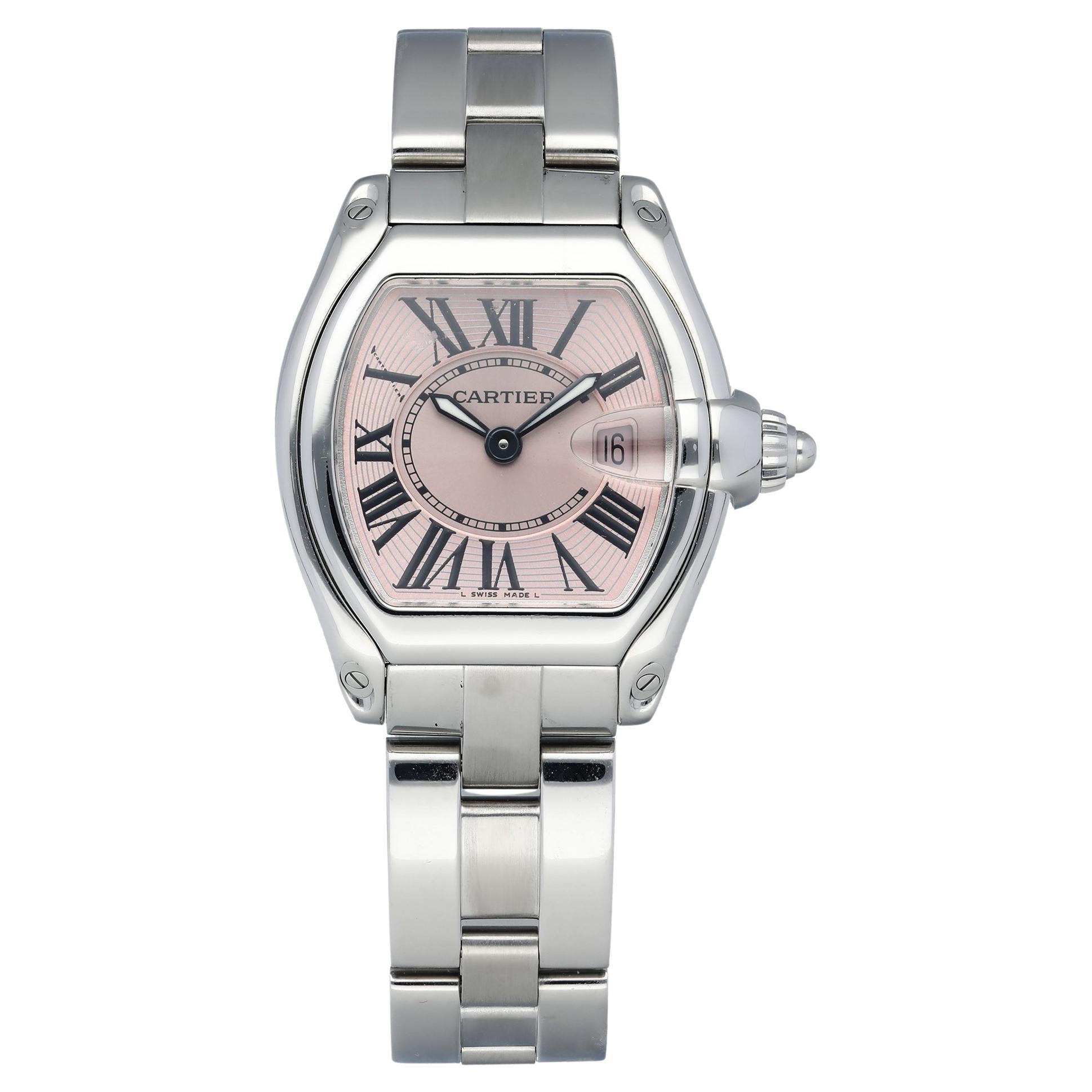 Cartier Roadster 2675 Pink Dial Ladies Watch