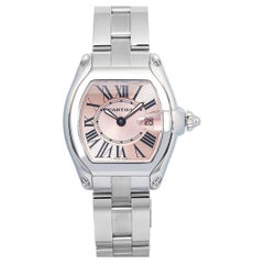 Cartier Roadster 2675 W62017V3 SS Pink Dial Quartz Lady's Watch 30mm