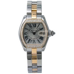 Cartier Roadster 2675 W62026Y4 Lady Quartz Diamond Bezel Watch 18 Karat